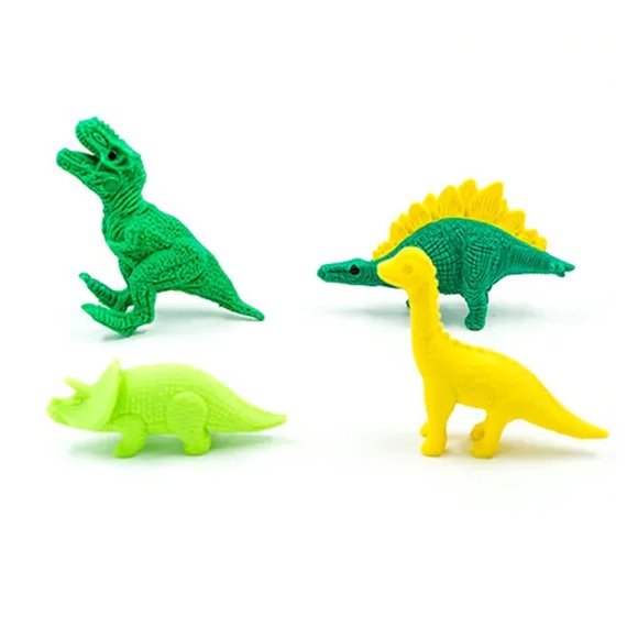 Dinosaur Cartoon Pencil Eraser Set for School Kids - Picture 7 of 11